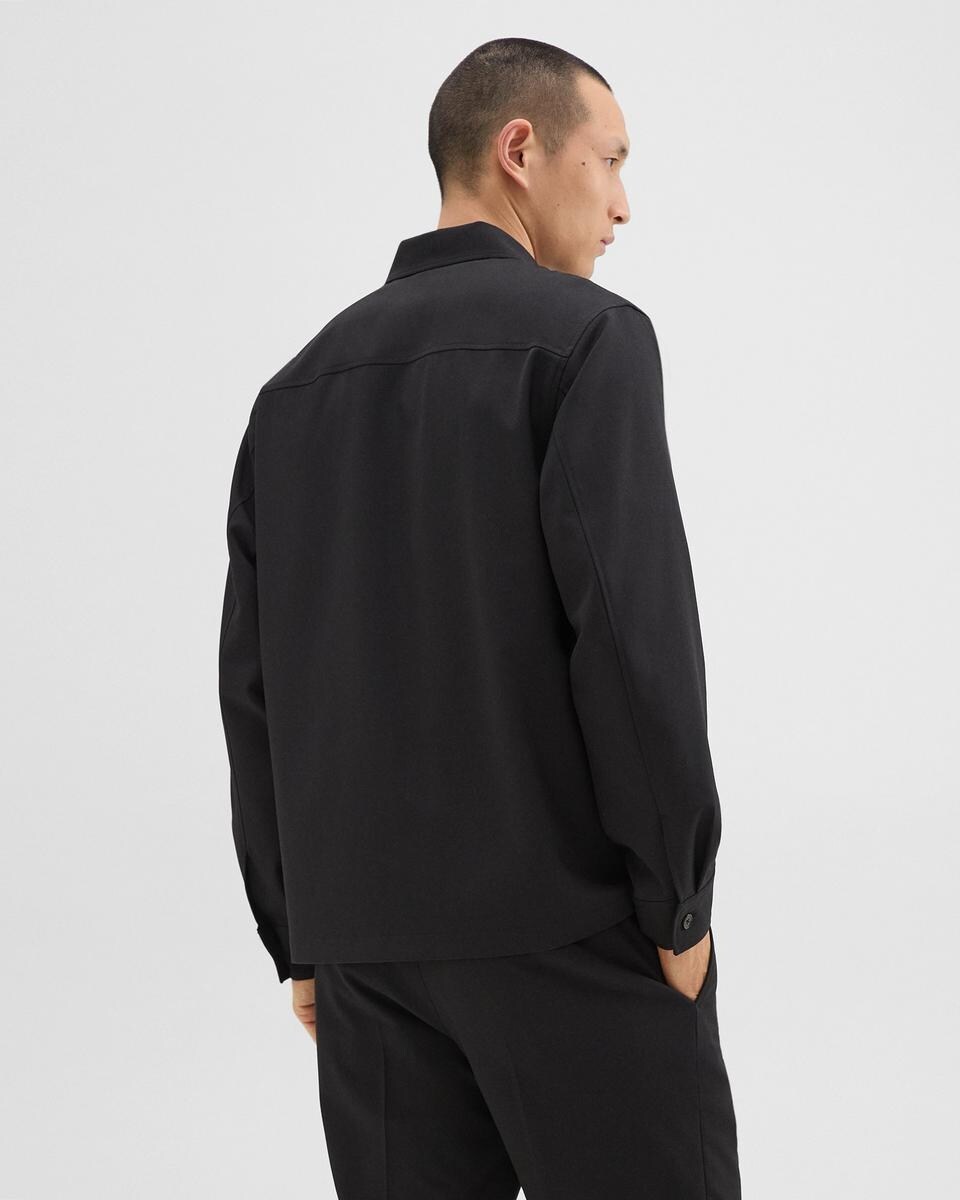 Overshirt in Wool-Blend Twill