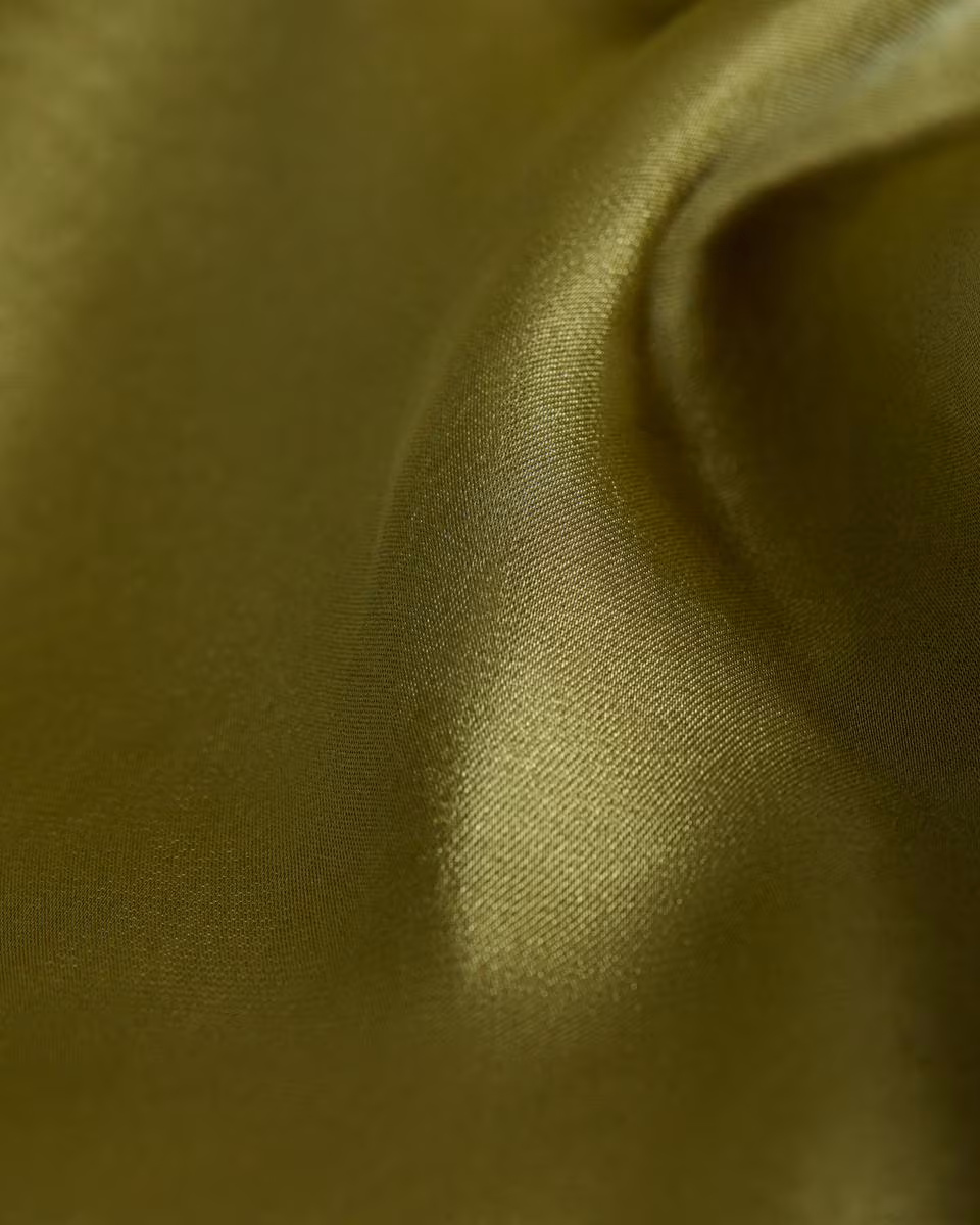 Twist Neck Blouse in Crushed Satin