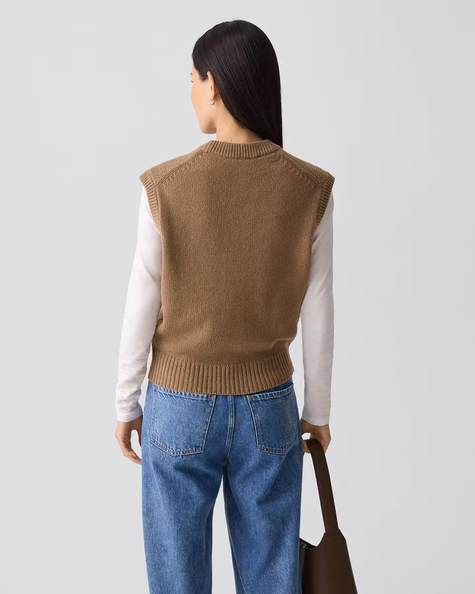 Relaxed Vest in Recycled Cashmere