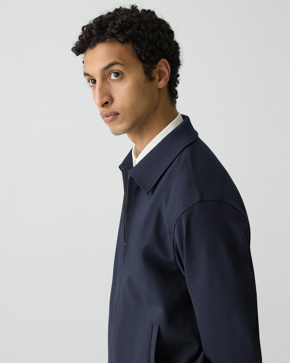 Blouson Zip Jacket in Precision Piqué