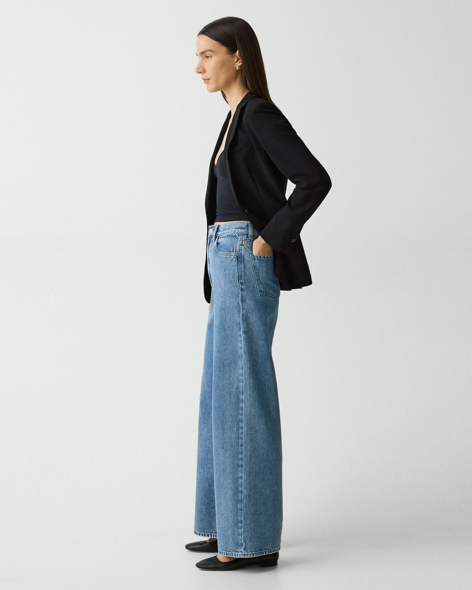 High-Waisted Wide-Leg Pant in Relaxed Denim