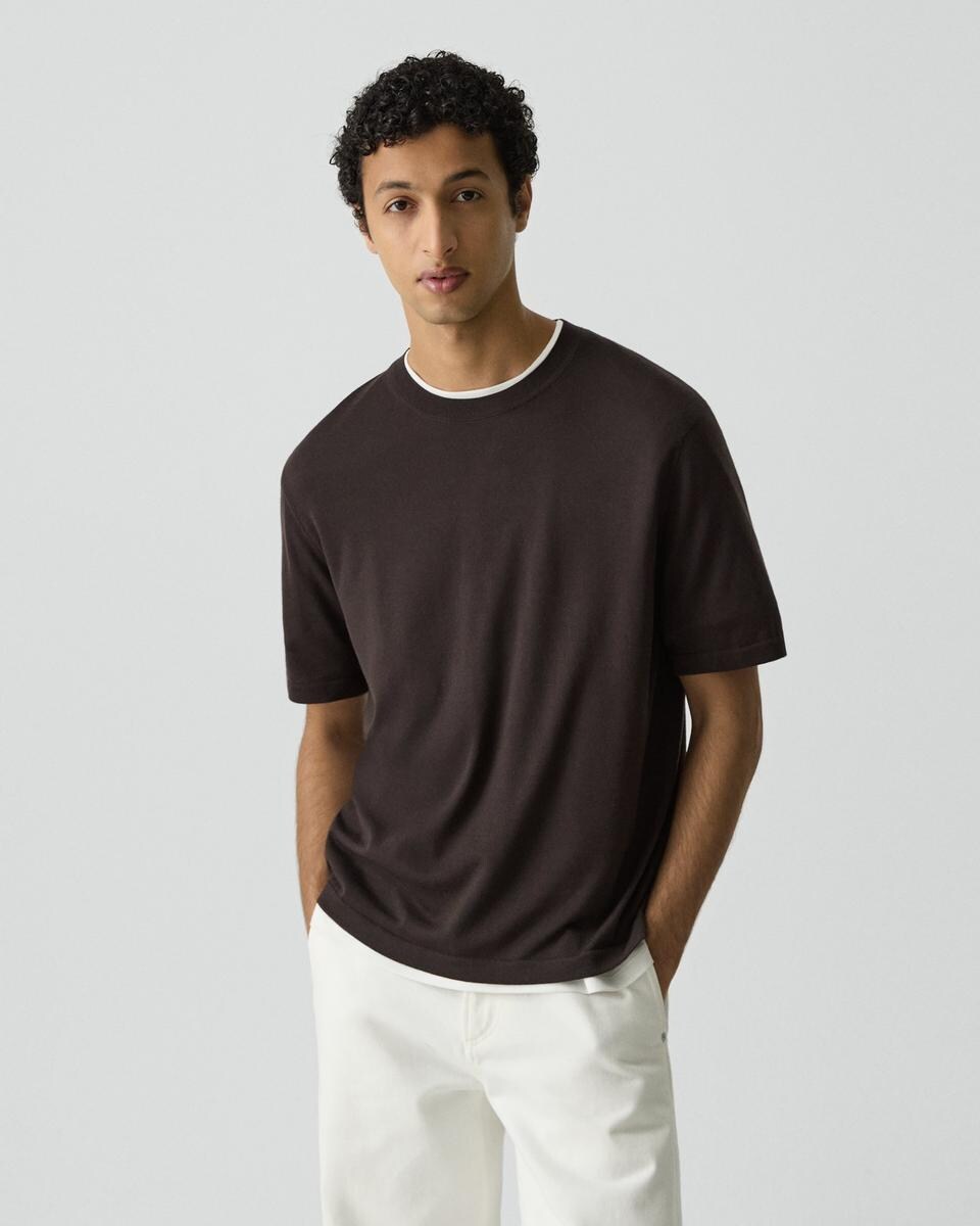 Relaxed Sweater Tee in Regal Wool