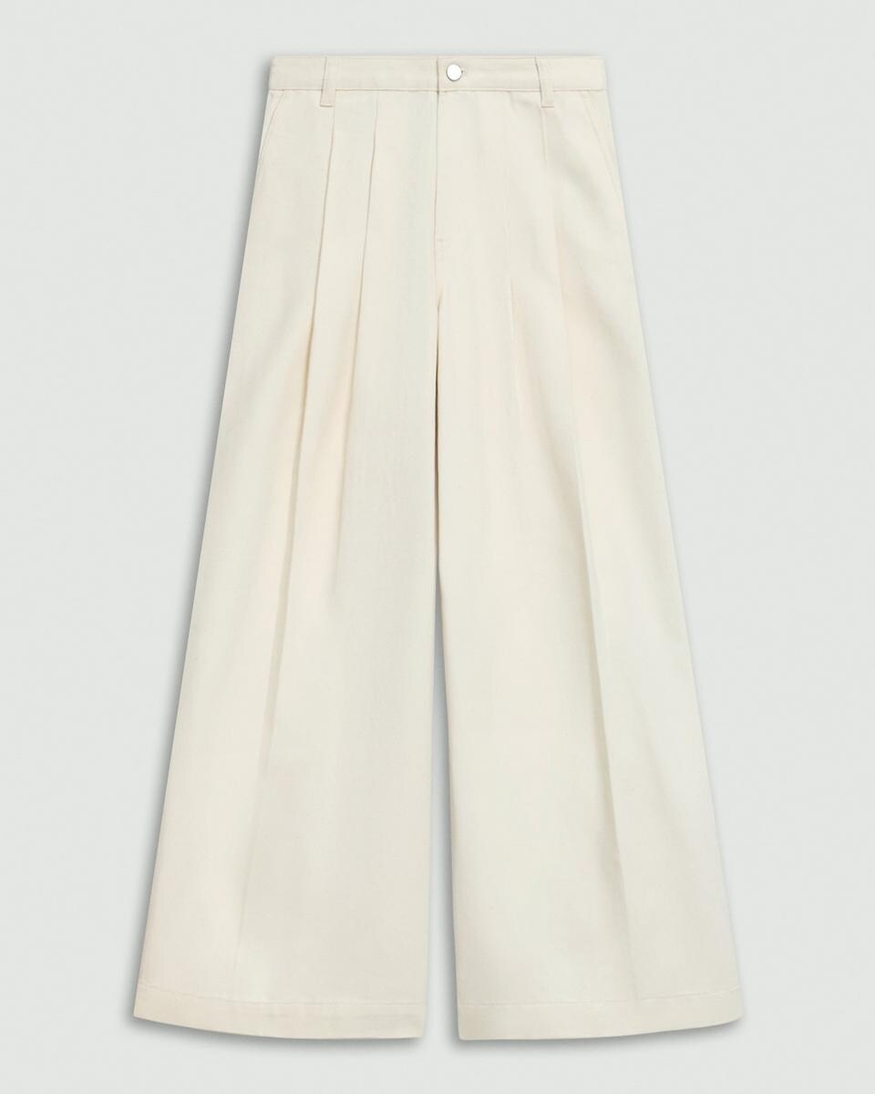 Double Pleat Pant in Denim