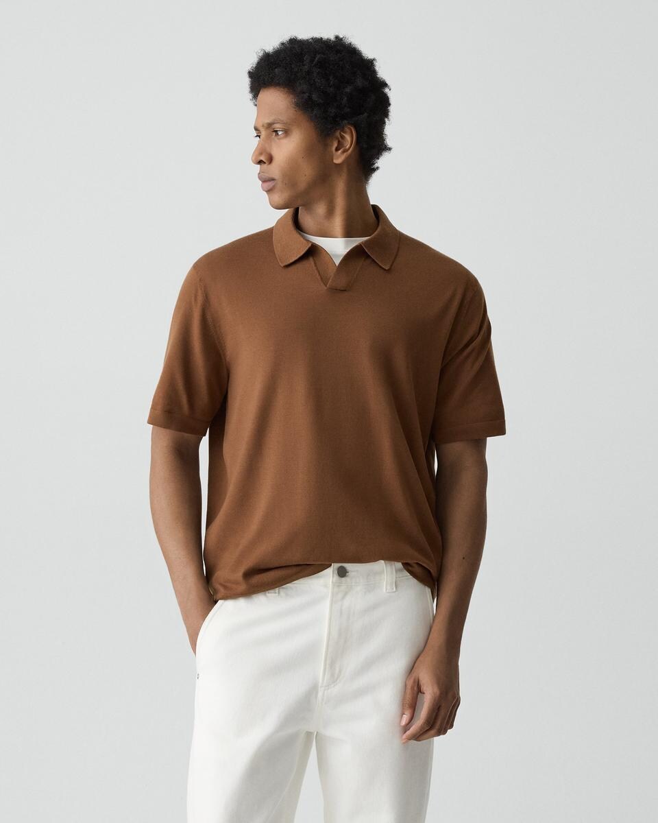 Relaxed Polo Shirt in Regal Wool