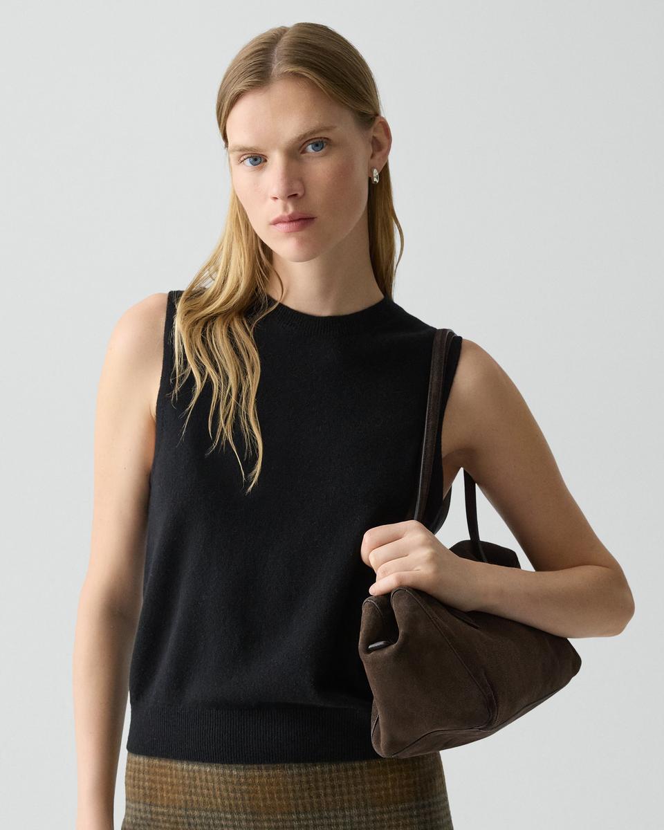 Crewneck Shell Top in Cashmere