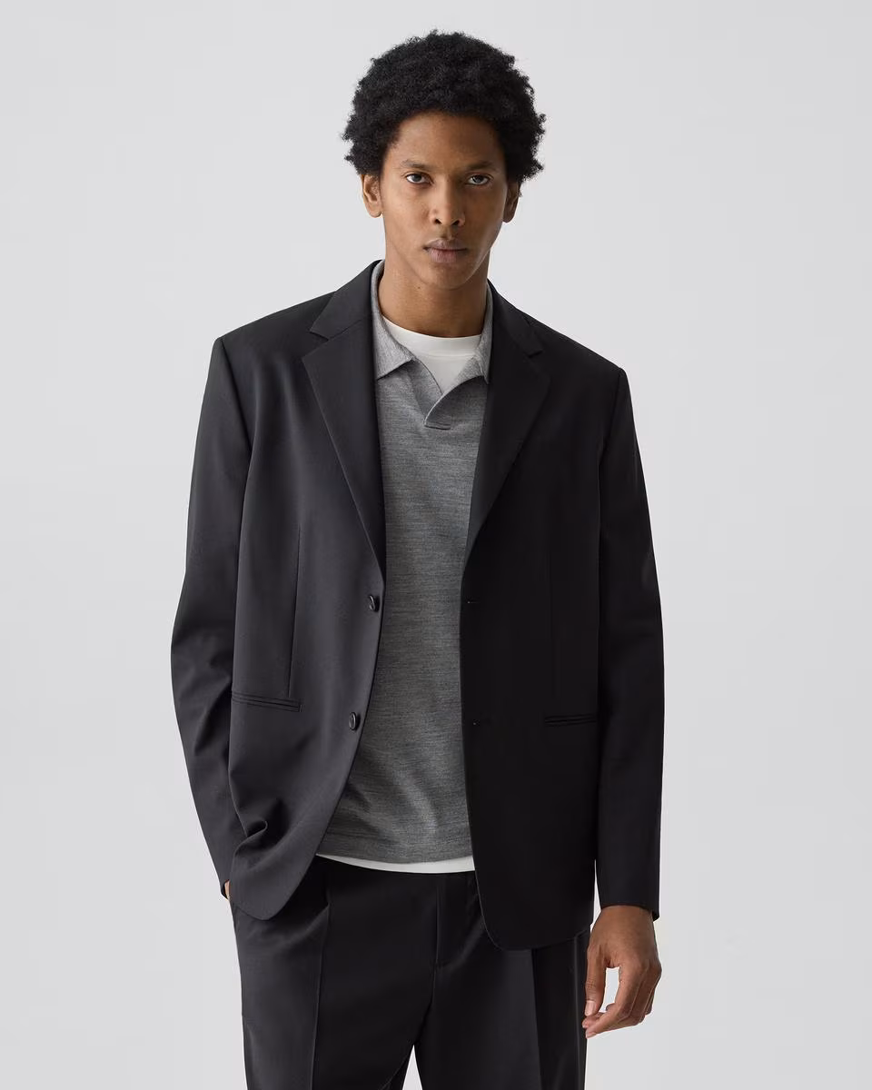 Relaxed Blazer in Stretch Wool