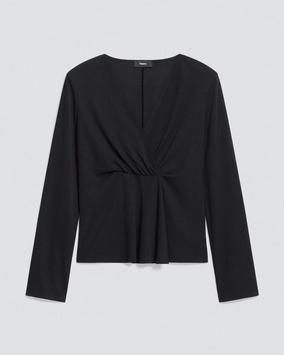 Gathered Top in Crepe Jersey