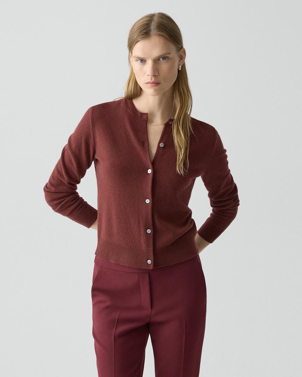 Crewneck Cardigan in Cashmere