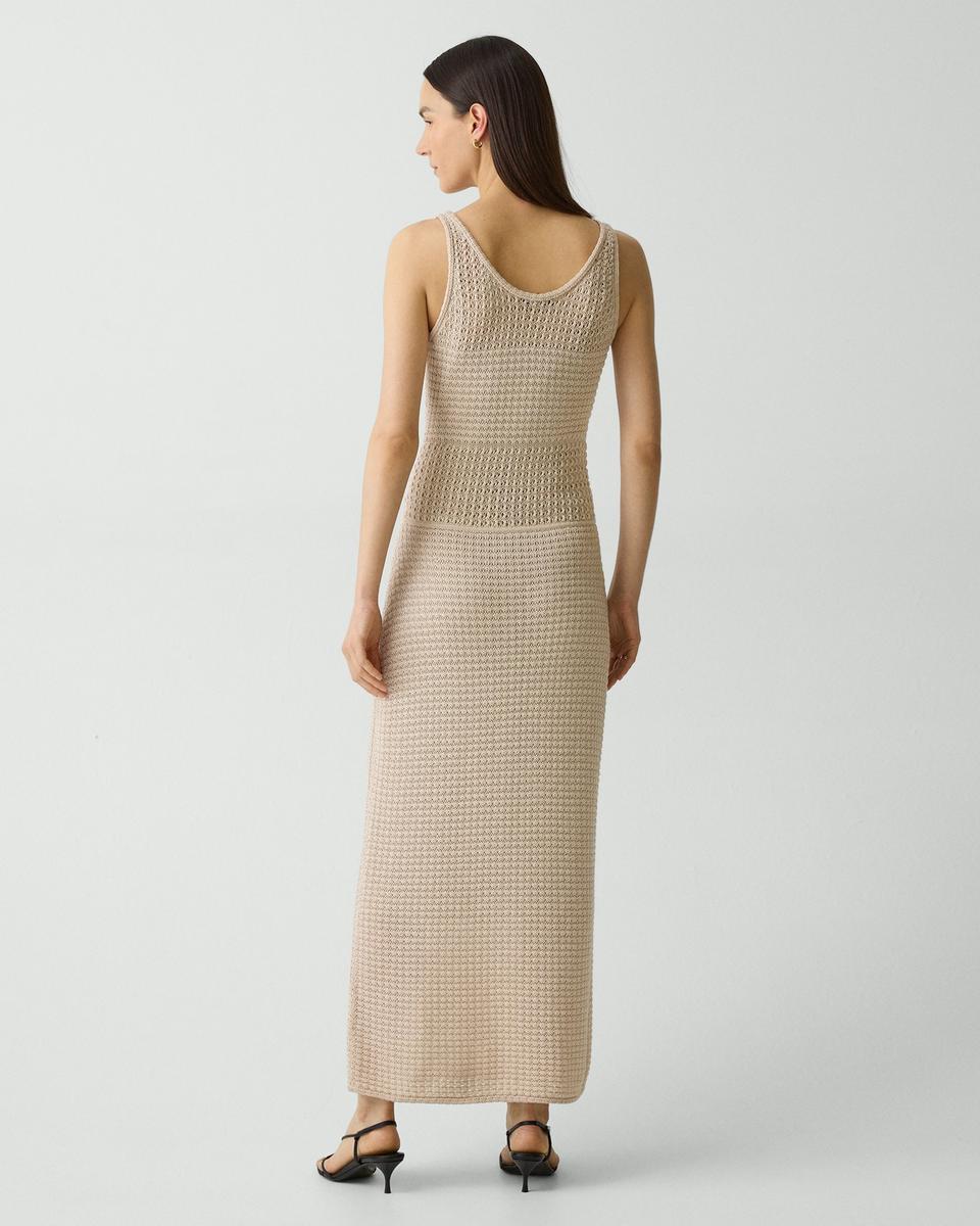 Stitched Dress in Sheen Cotton