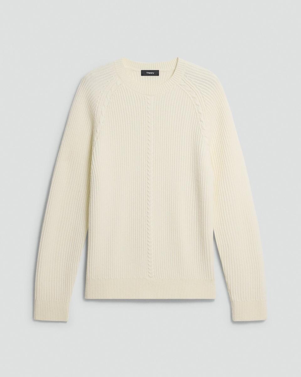 Crewneck Sweater in Wool-Cashmere