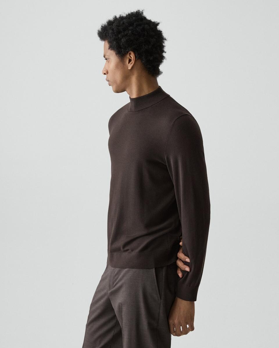 Mock Neck Sweater in Regal Wool