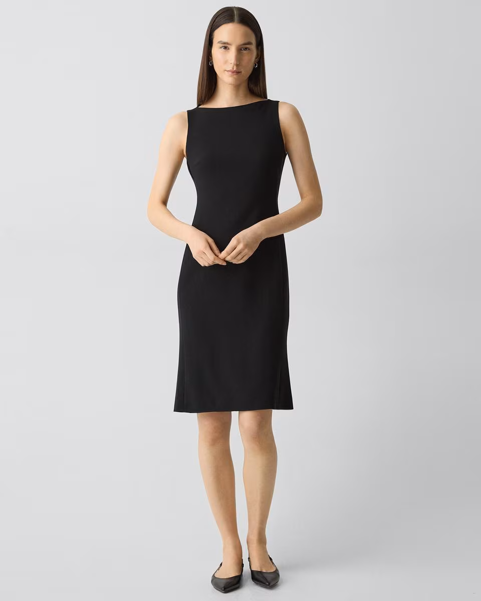 Flared Dress in Admiral Crepe