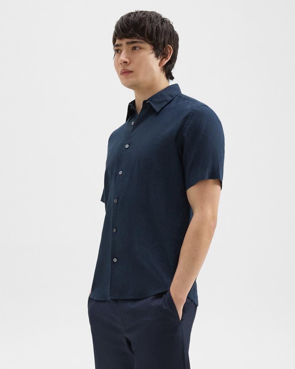 Irving Short-Sleeve Shirt in Relaxed Linen