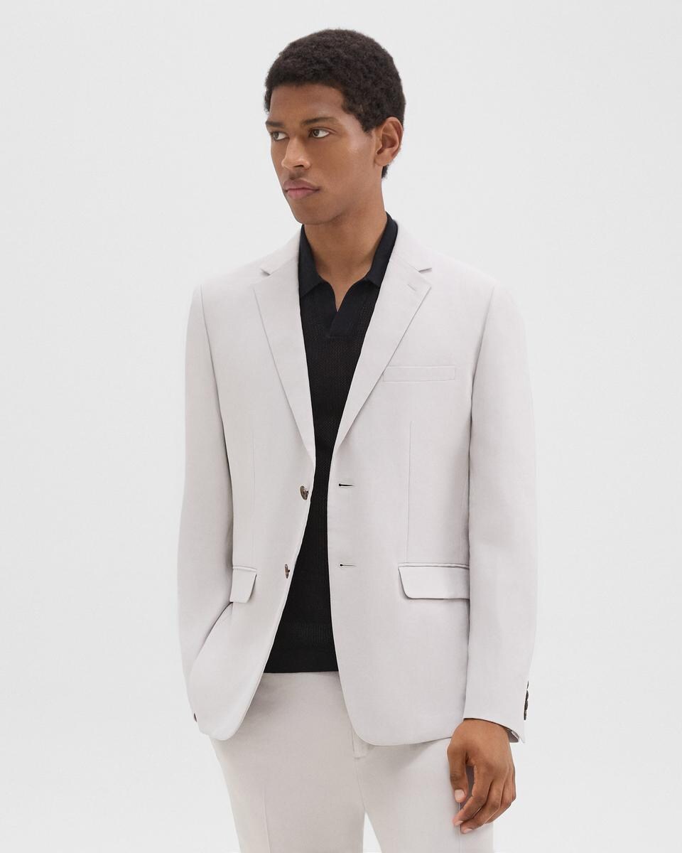 Morton Slim Blazer in Linen-Viscose