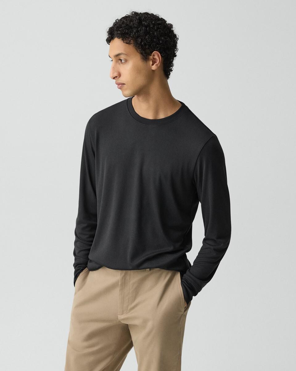 Essential Long-Sleeve Tee in Anemone Modal Jersey