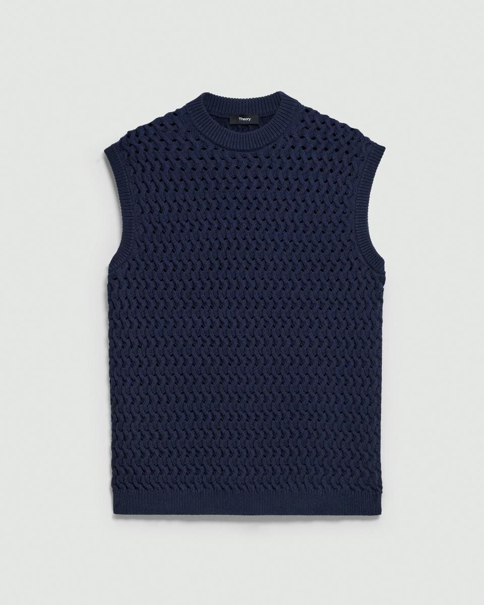 Sweater Vest in Rounded Cotton