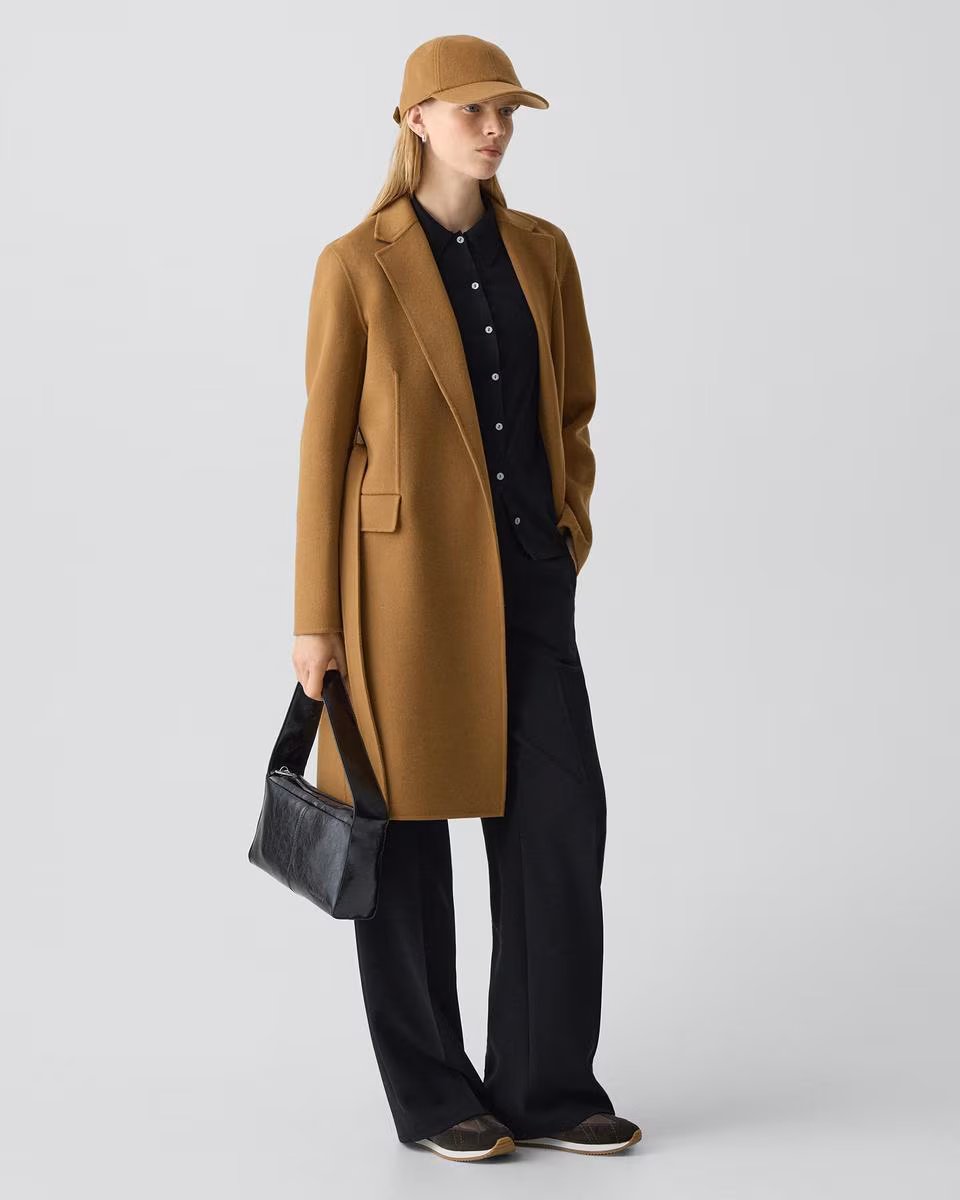 Belted Coat in Double-Face Wool-Cashmere