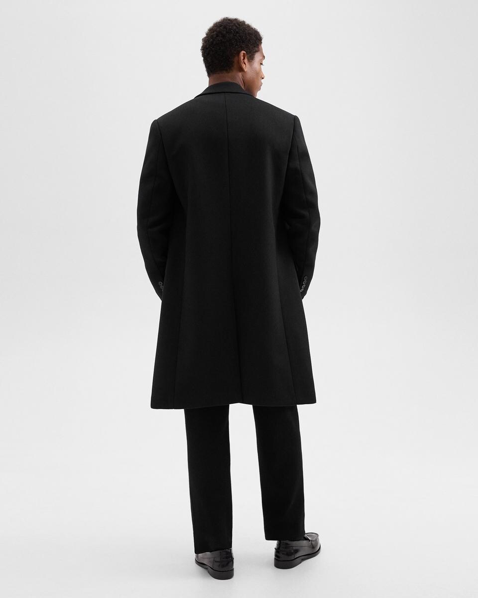 Topcoat in Recycled Wool-Blend Melton