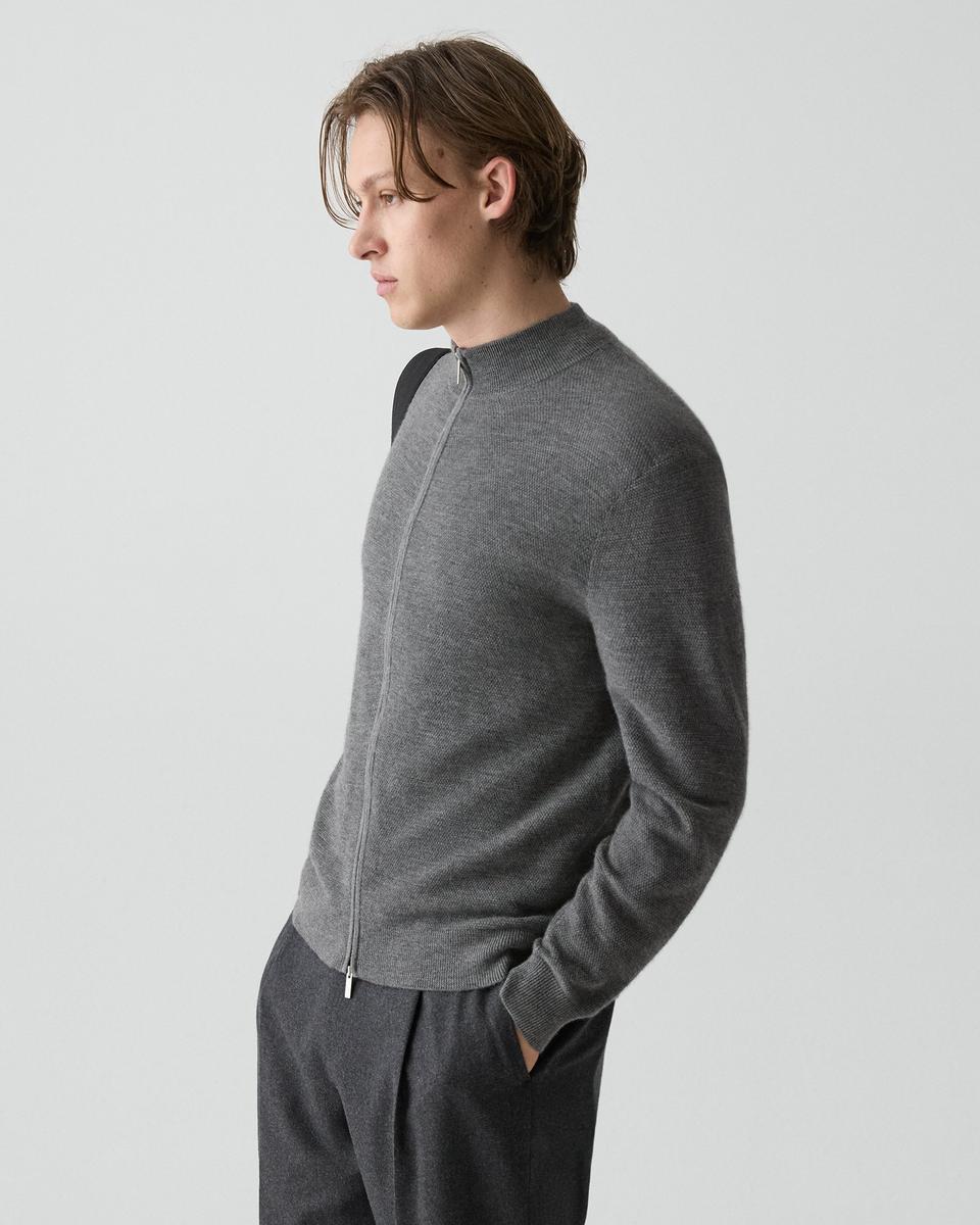 Full-Zip Cardigan in Cashmere