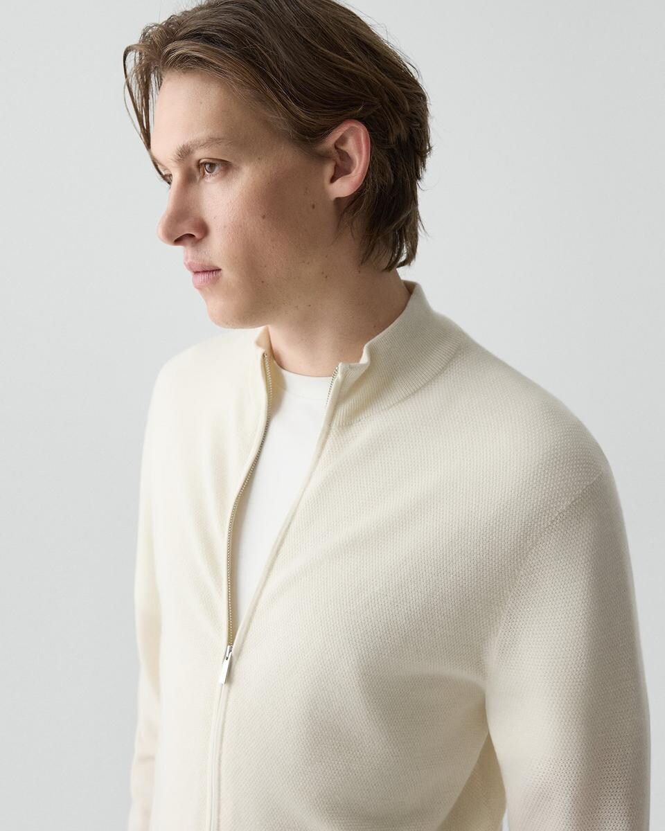 Full-Zip Cardigan in Cashmere