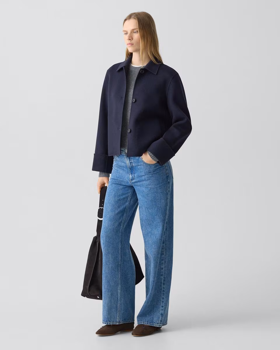 Boxy Cuff Jacket in Double-Face Wool-Cashmere