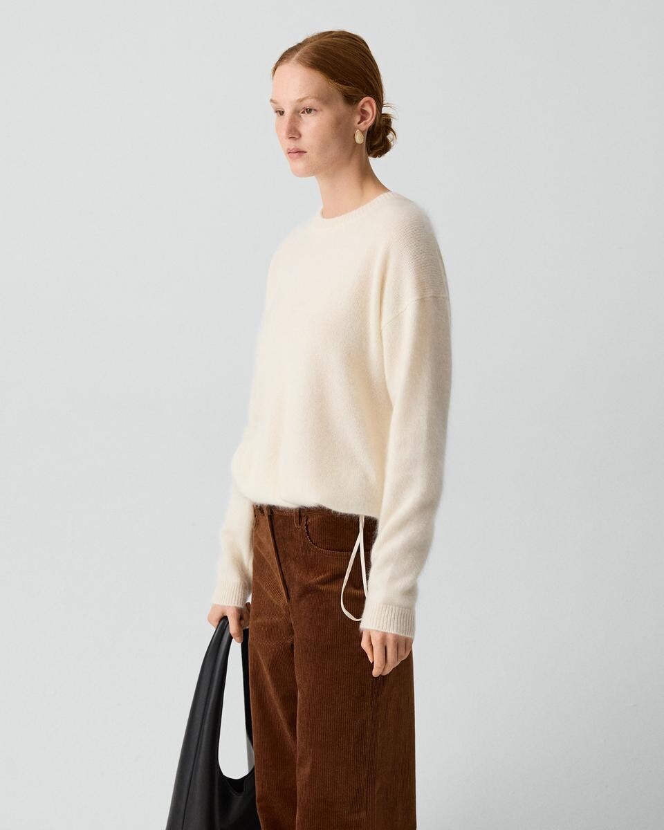 Drawstring Sweatshirt in Airy Cashmere