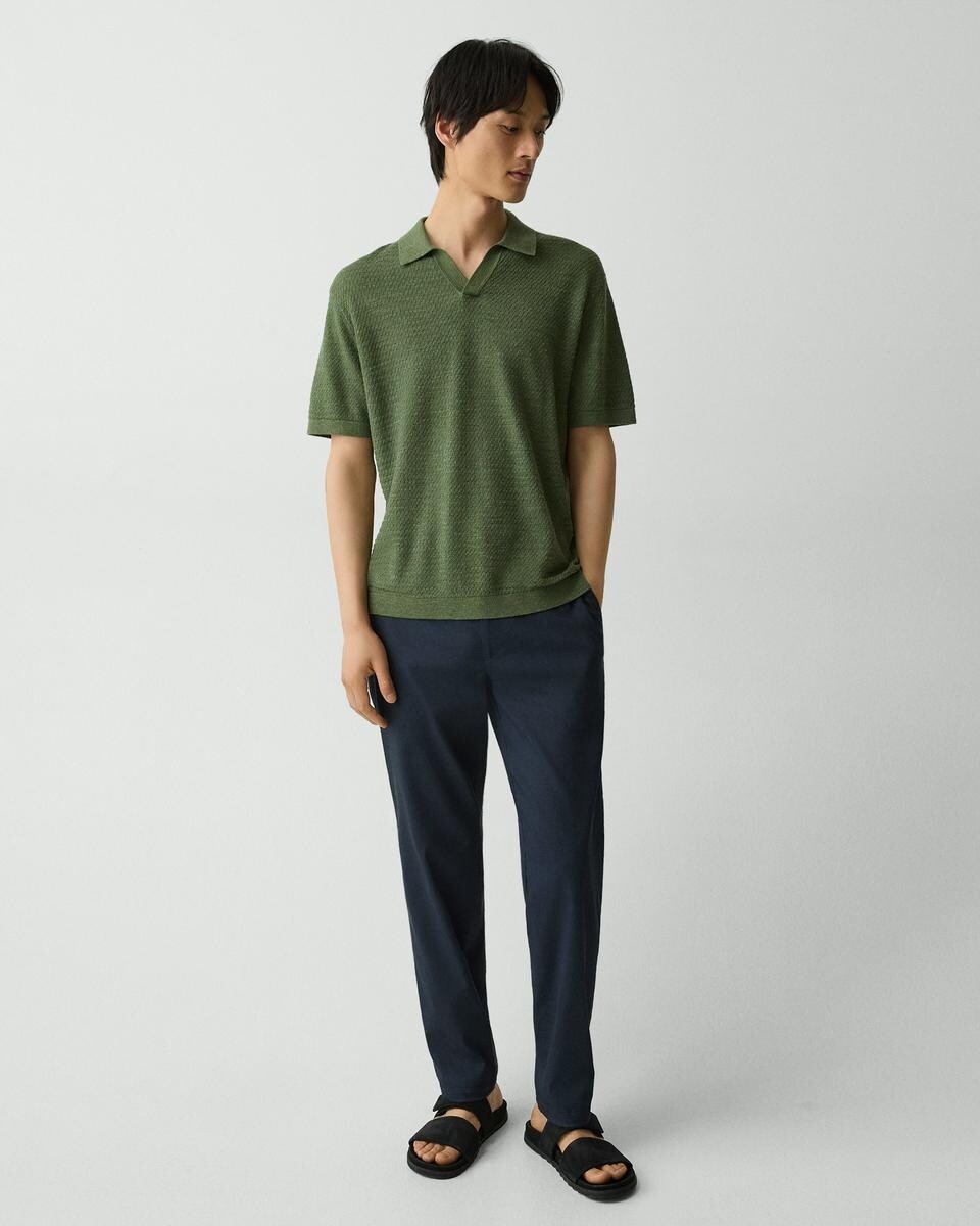 Brenan Polo Shirt in Pacific Linen
