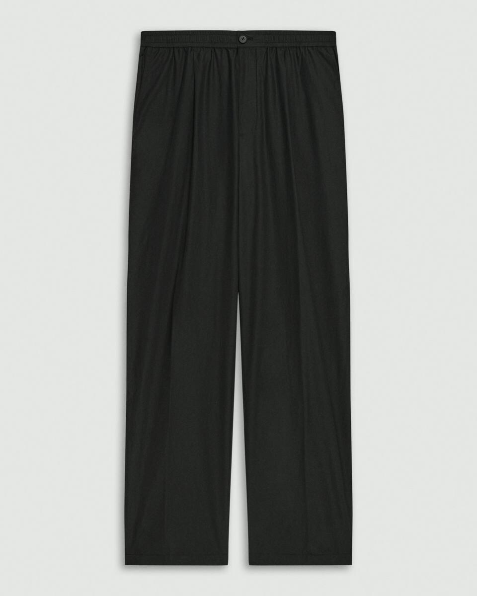Pleated Drawstring Pant in Cotton-Blend