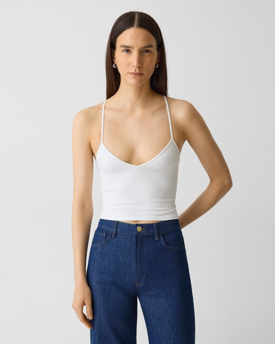 Strappy Tank Top in Stretch Nylon