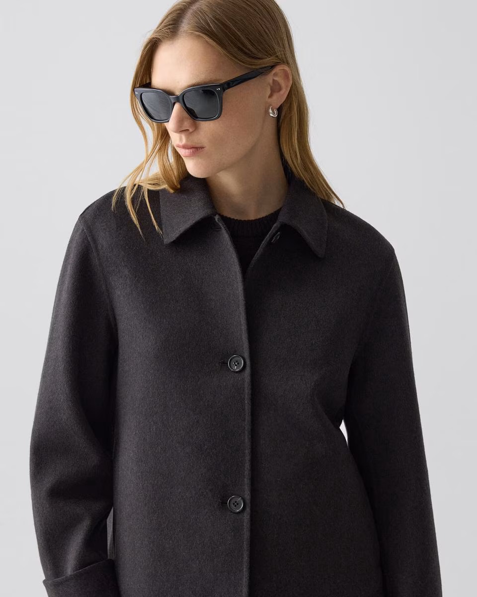 Boxy Cuff Jacket in Double-Face Wool-Cashmere