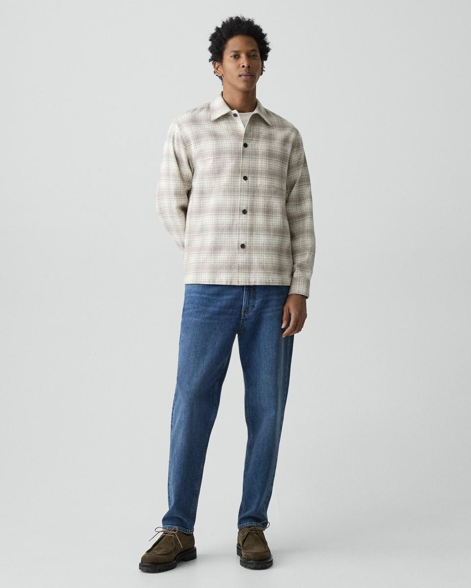Button-Up Shirt in Textured Check
