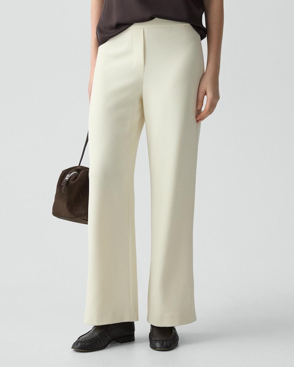 Wide-Leg Pull-On Pant in Admiral Crepe