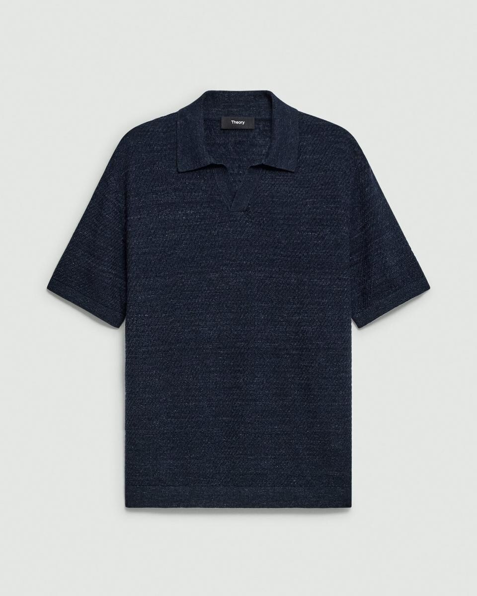 Brenan Polo Shirt in Pacific Linen