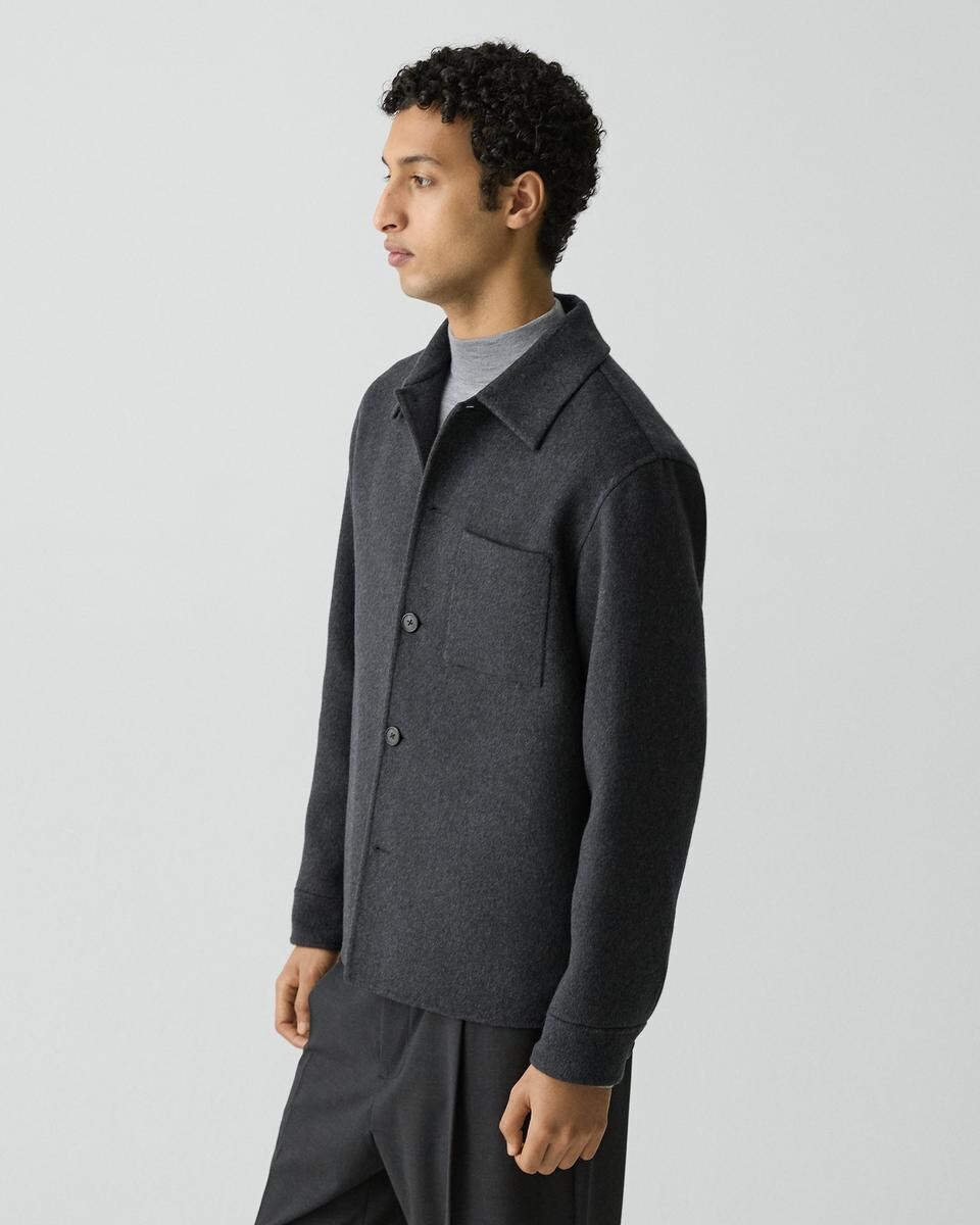 Overshirt in Double-Face Wool-Cashmere