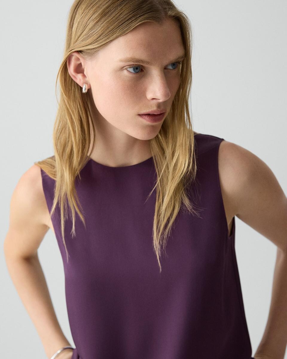 Shell Top in Silk Georgette