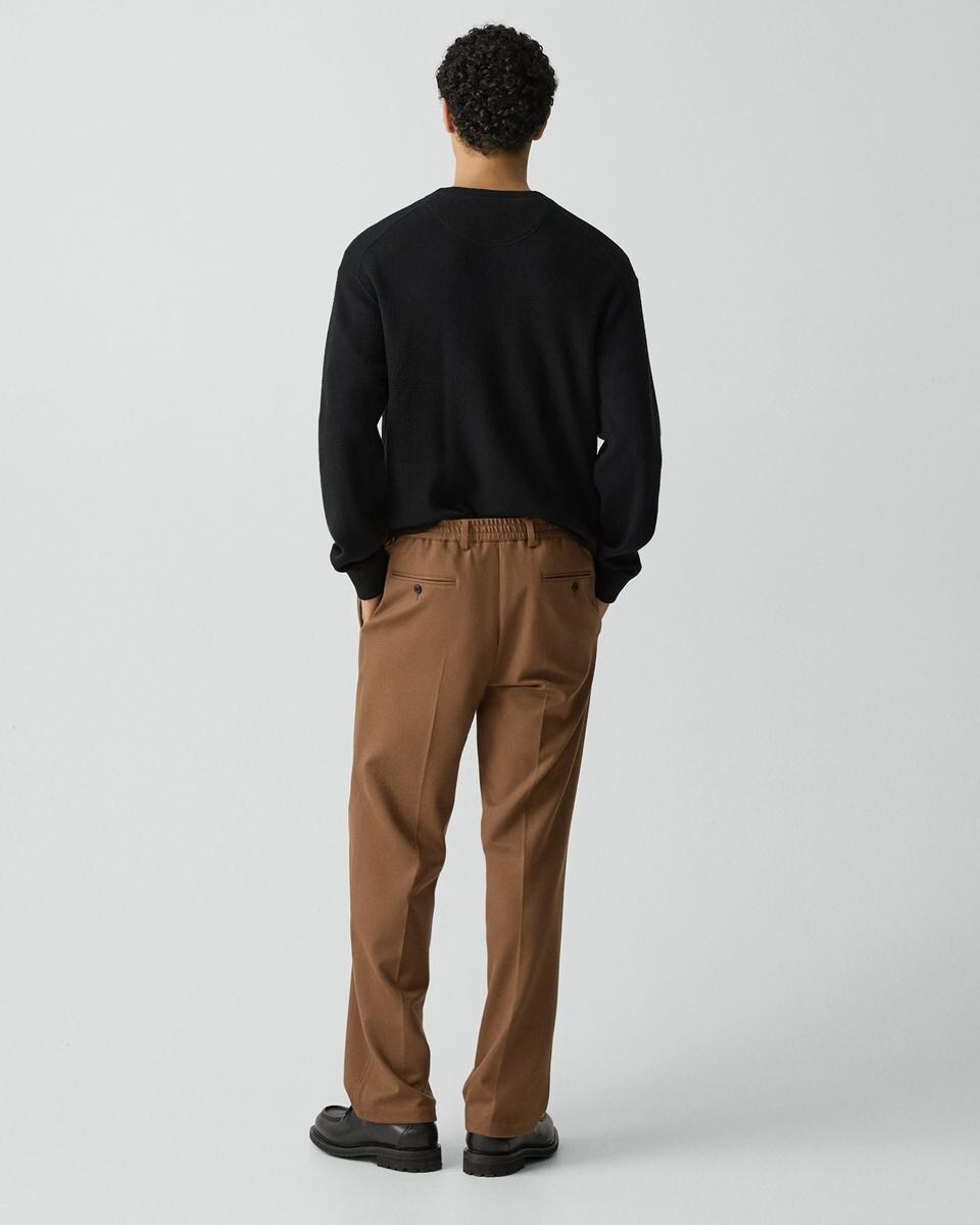 Straight Trouser in Knit Twill