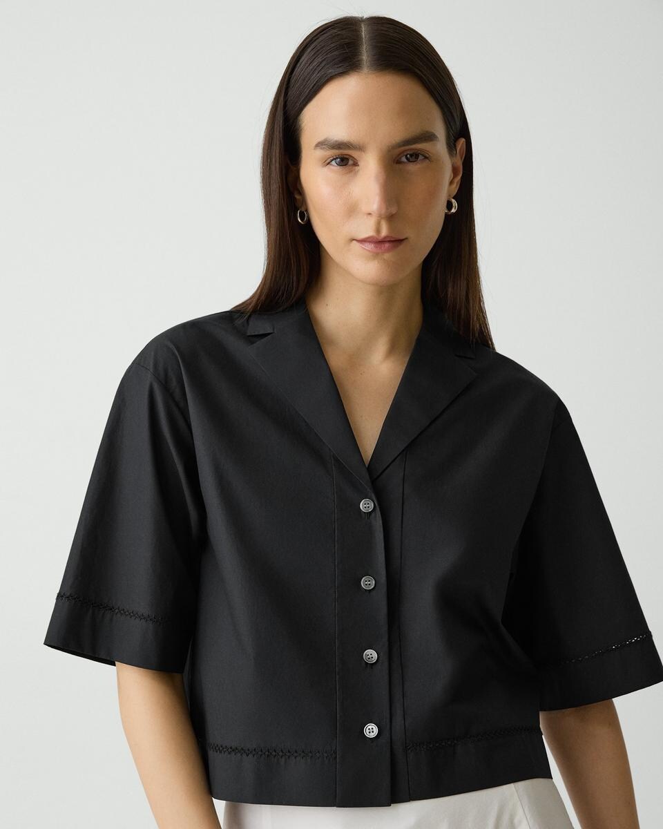 Boxy Camp Shirt in City Poplin