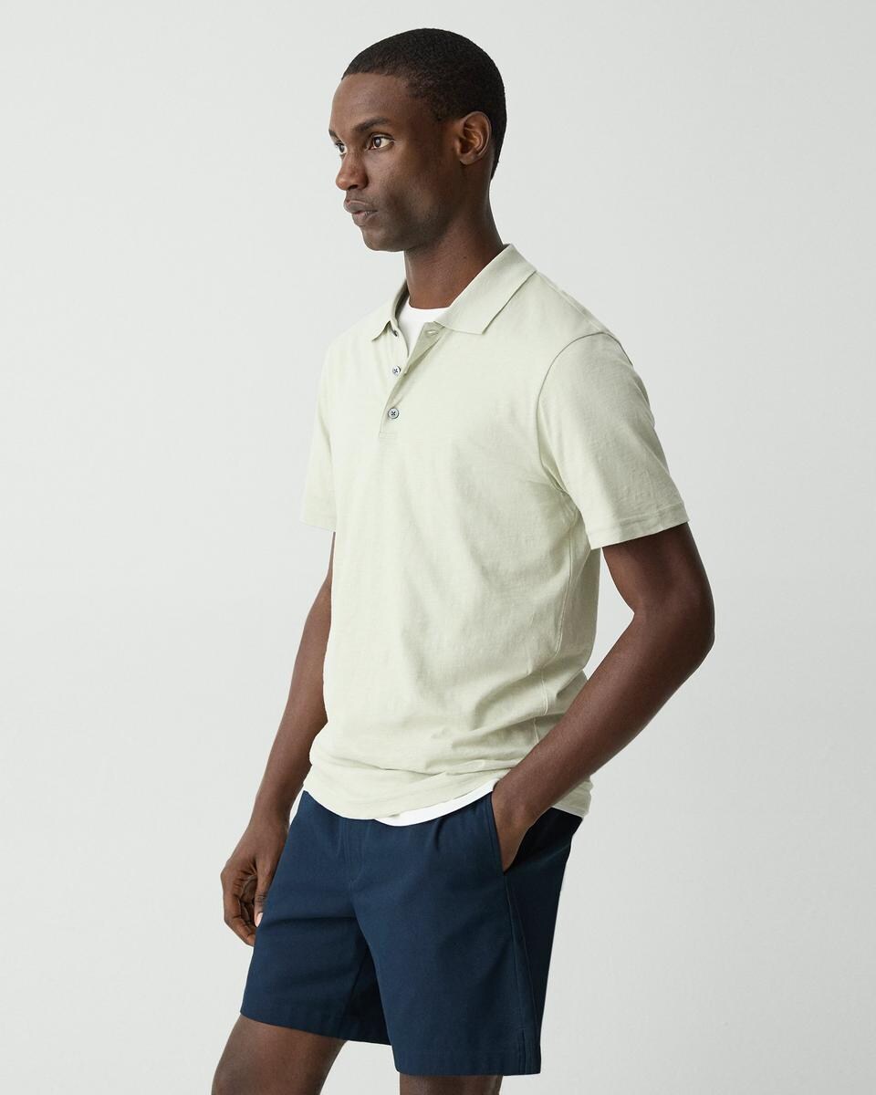 Bron Polo Shirt in Cosmos Slub Cotton