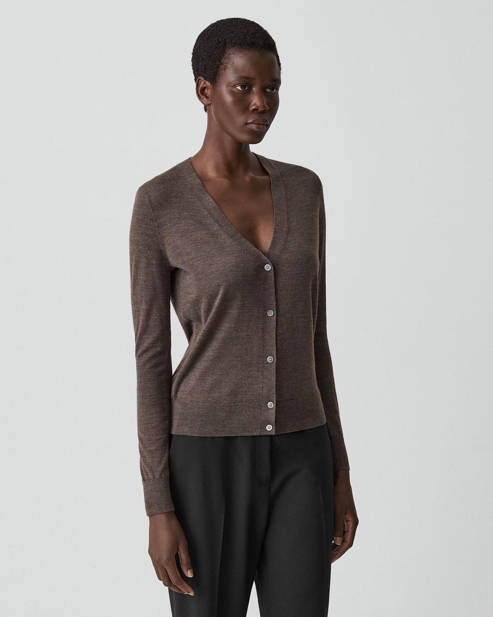 V-Neck Cardigan in Regal Wool