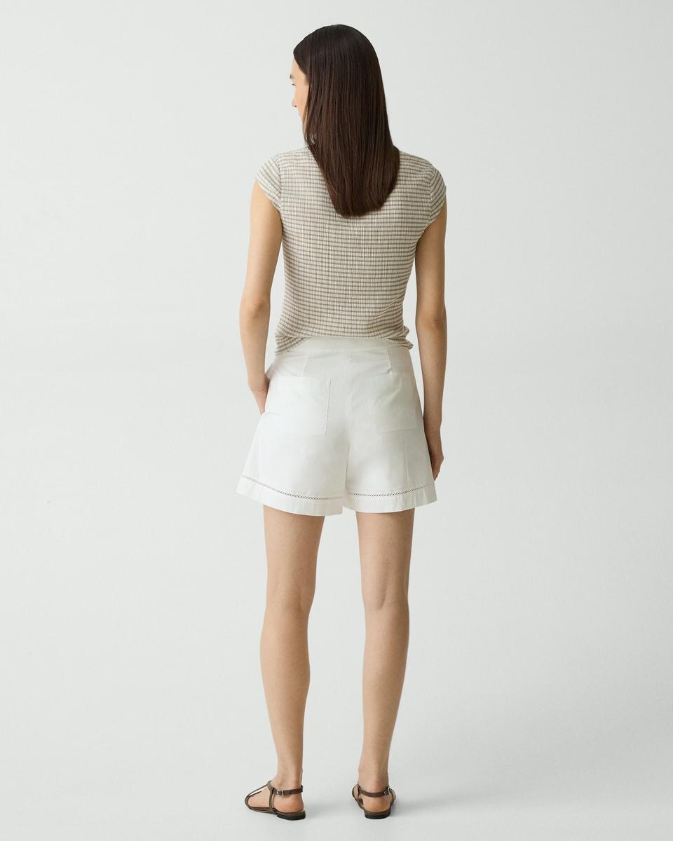 Eyelet Short in City Poplin