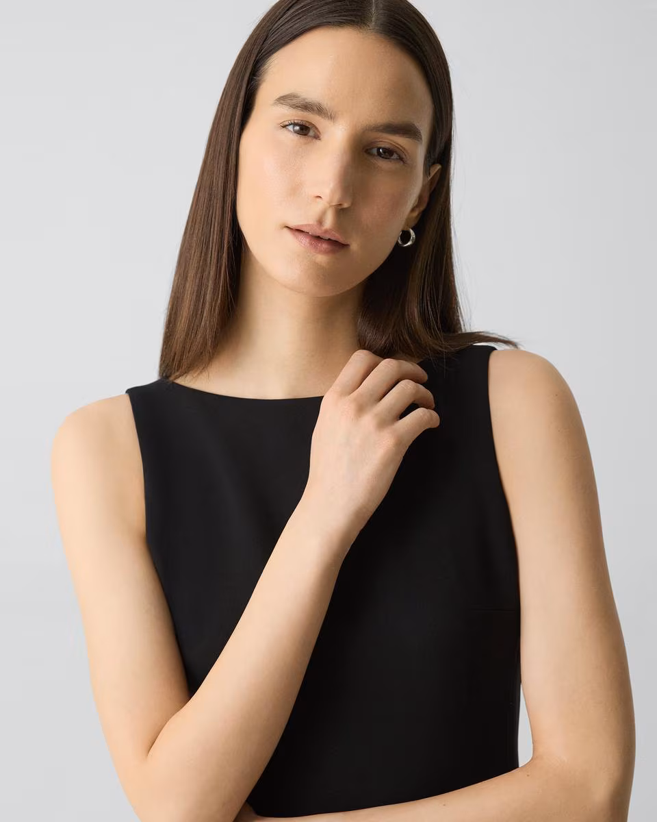 Flared Dress in Admiral Crepe