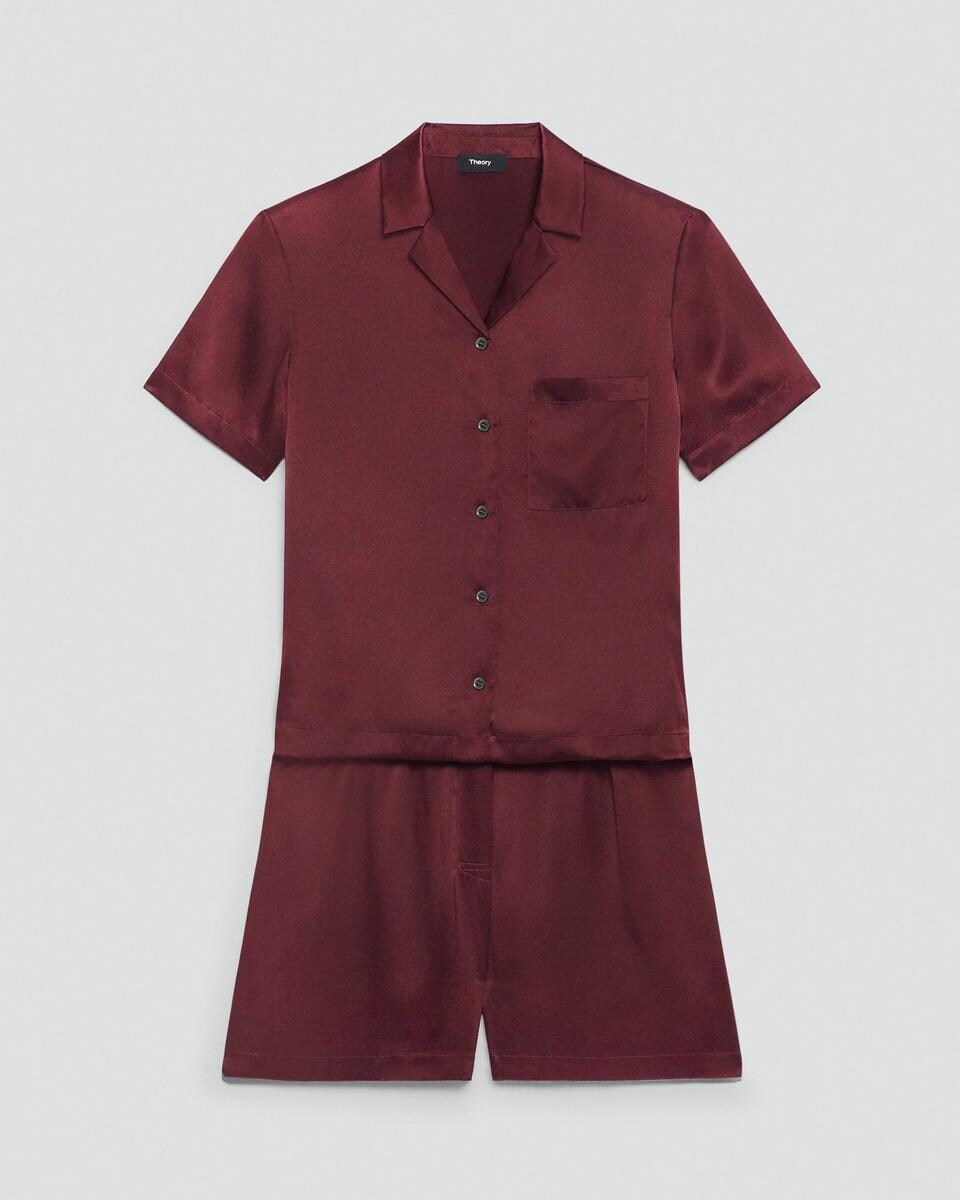 Short Pajama Set in Lounge Silk
