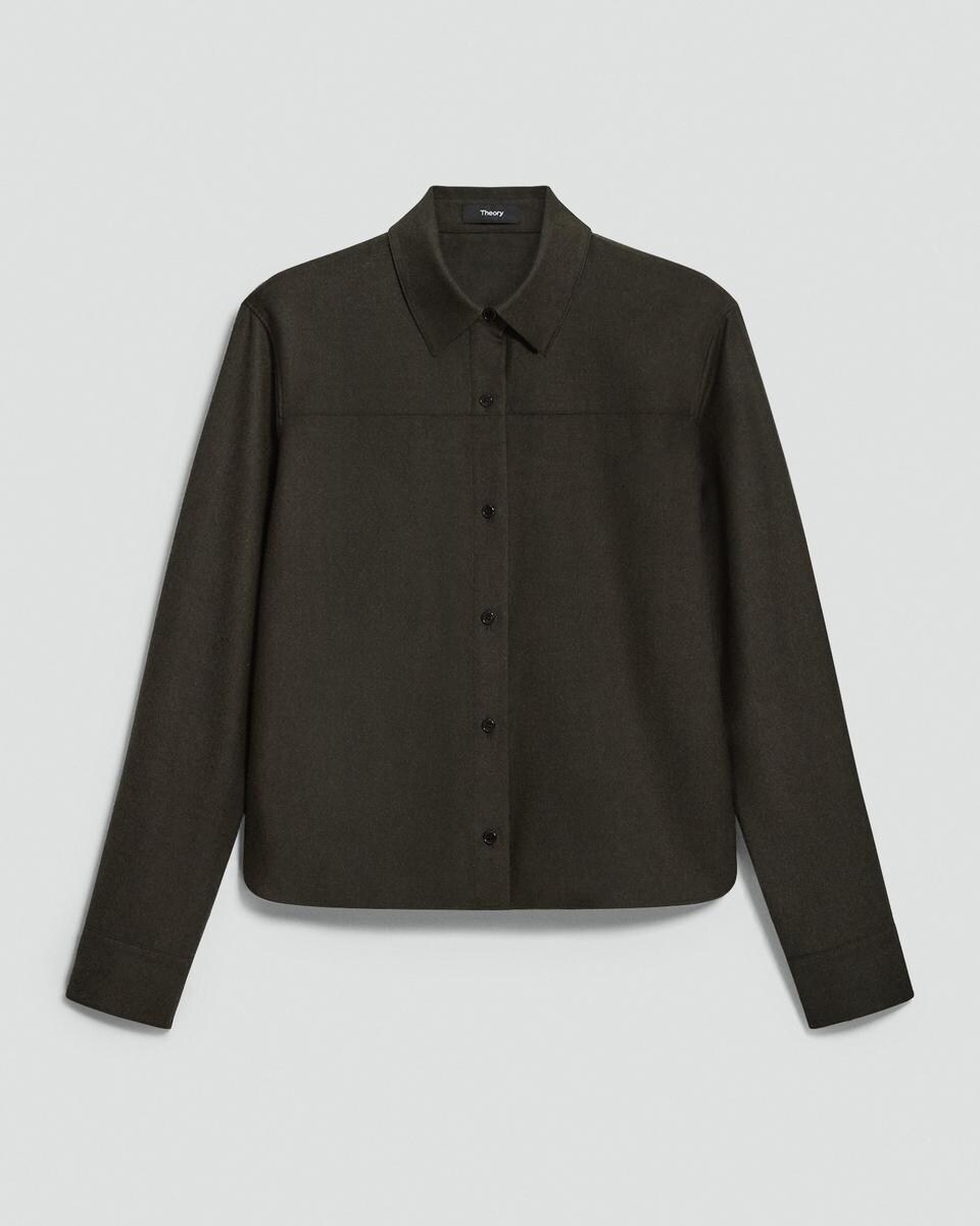 Boxy Shirt in Sleek Flannel