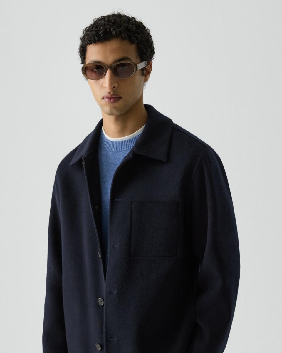 Overshirt in Double-Face Wool-Cashmere