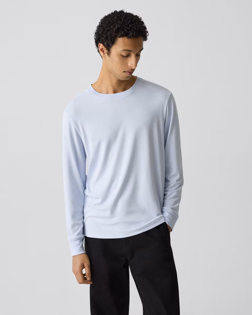 Essential Long-Sleeve Tee in Anemone Modal Jersey
