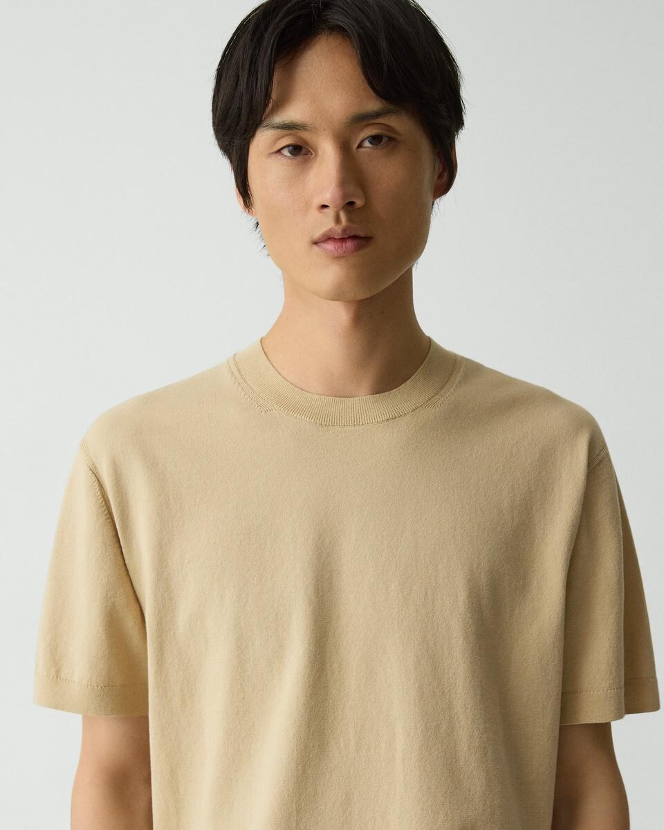 Relaxed Crewneck Tee in Cotton Light Twist
