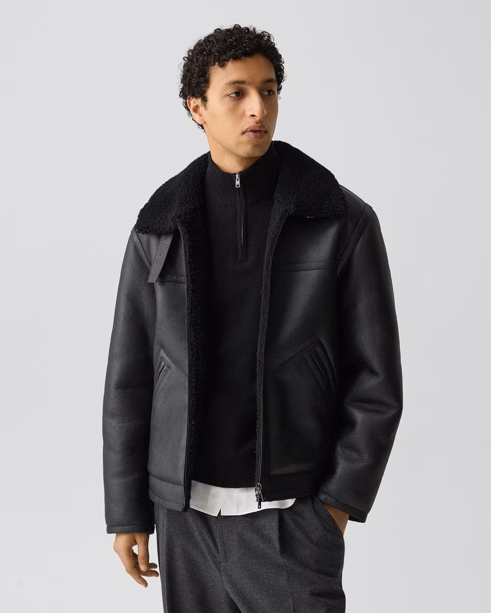 Aviator Jacket in Shearling