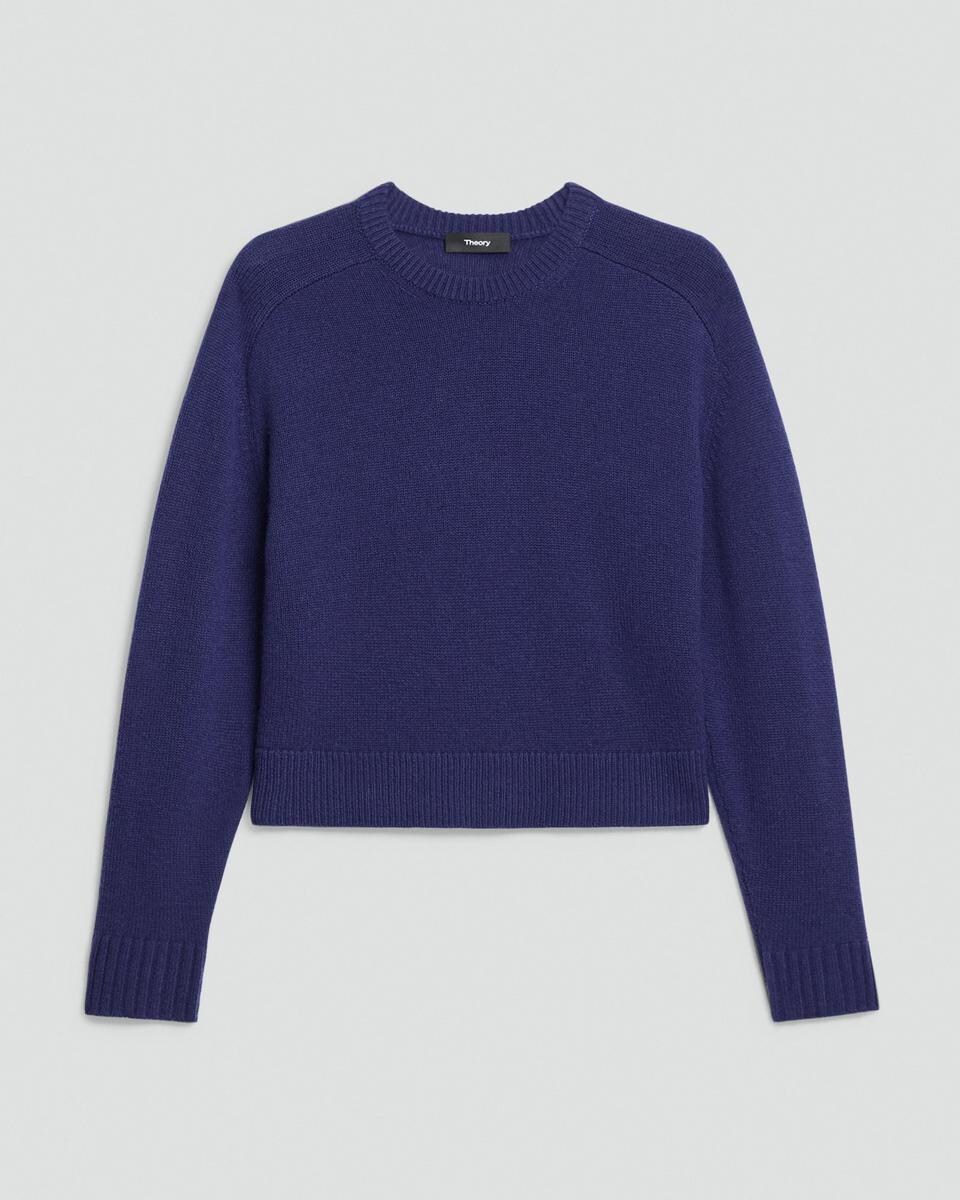 Cropped Crewneck Sweater in Cashmere