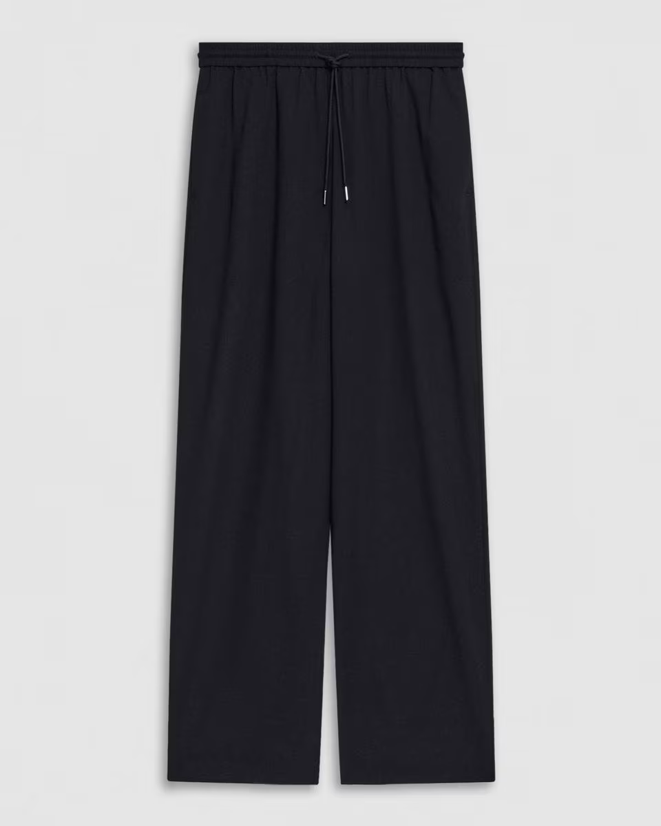 Drawcord Pull-On Pant in Airy Shirting