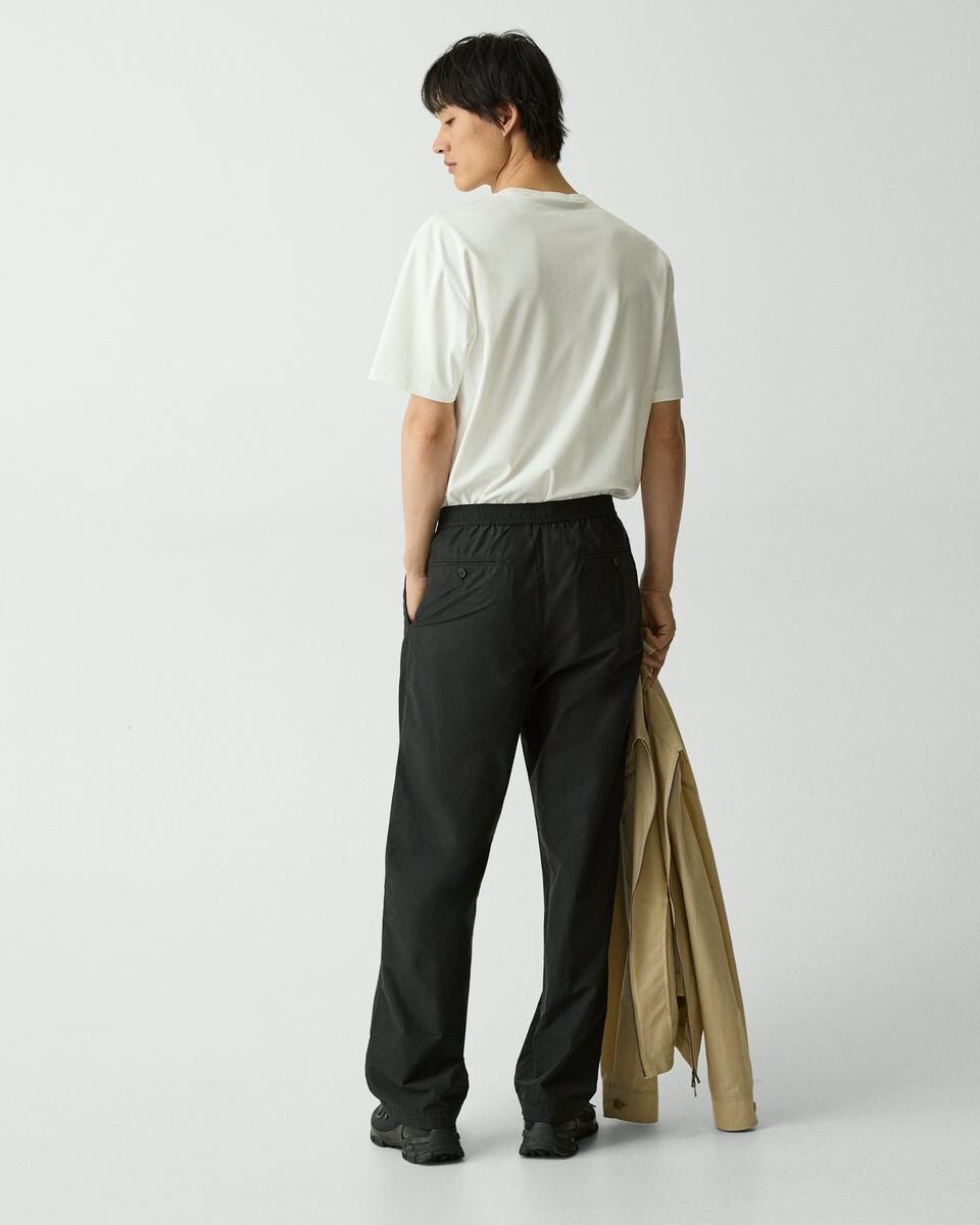 Pleated Drawstring Pant in Cotton-Blend
